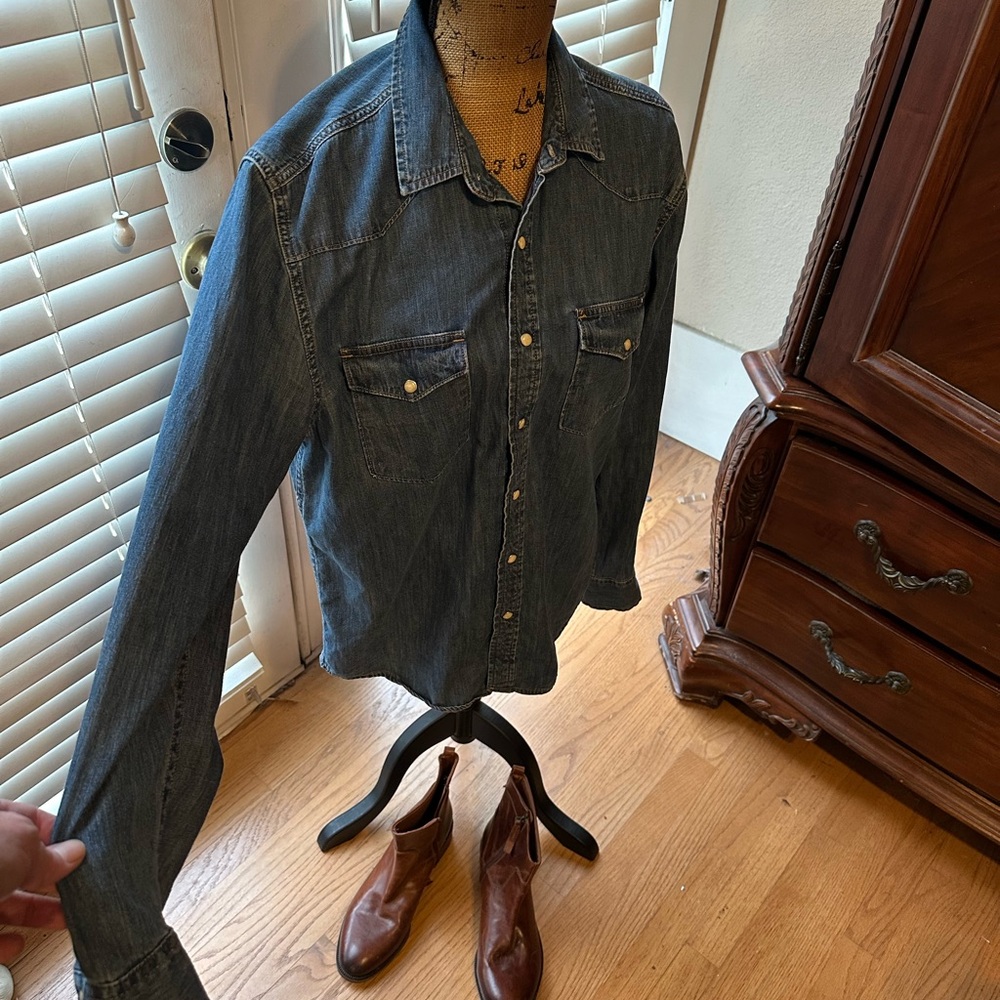 Lucky Brand Blue Casual Button Down Shirt
